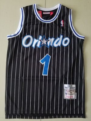 Ready Stock High Quality Hot Sale Mens Orlando Magic 1 Tracy Mcgrady Mitchell Ness Black Retro Jersey