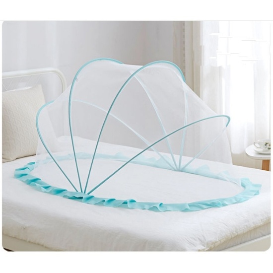 New likado màn chụp cho bé gấp gọn dùng cho giường cũi nôi tiện lợi xanh - ảnh sản phẩm 4