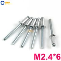 〖Maximus metals〗200ชิ้น M2.4x6อลูมิเนียม Countersunk ตาบอด Rivet หมุดป๊อปปลายเปิด