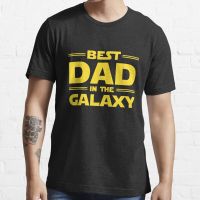 Summer MenS Funny Best Dad In The Galaxy Tee Shirts Tshirt Men Black T Shirt Cotton T Shirt For Men Clothing Harajuku 5Xl S-4XL-5XL-6XL