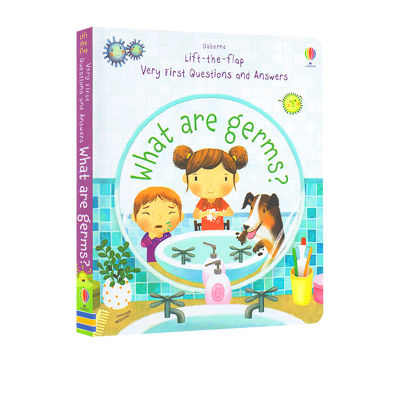 Usborne very first questions and answers what are germs? You ask me and answer: turn over the original English version of the book, childrens enlightenment and popular science, understand the babys living habits