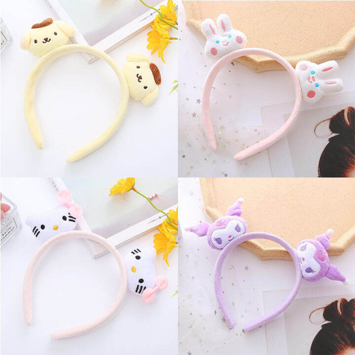 Plush Animal Headband Doubleheaded Kuromi Melody Female Cute Simple