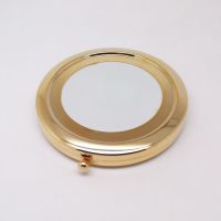 100Pcs 70MM Blank Compact Mirror DIY Portable Metal Cosmetic Mirror Golden -Free Shipping Mirrors