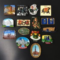 【YF】❉✒  3d Fridge Magnets Cultural Landscape Tourism Souvenir Hand Painted Resin Crafts Refrigerator Stickers