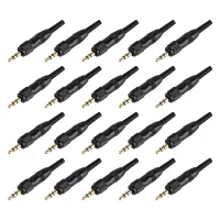 20 Pcs Stereo Screw Audio Lock Connector Microphone Spare Plug Adapter for Sennheiser for Sony Nady Audio2000S Mic Spare Plug Adapter