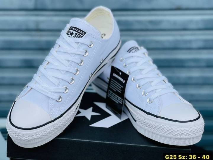 รองเท้าผ้าใบconverseถ่ายจากสินค้าจริงรับประกันตรงปก100-กรณีสินค้าไม่ตรงปกหรือชำรุดเสียหายจากทางร้านสามารถแจ้งเปลี่ยนคืนได้