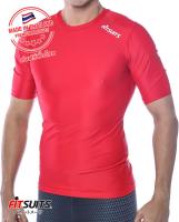 เสื้อรัดกล้ามเนื้อแขนสั้น ชาย FITSUITS ORIGINAL FM-S002-14 สีแดง เสื้อรัดกล้ามเนื้อ ชุดกีฬา วิ่ง โยคะ ฟิตเนส