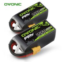 2 Packs Ovonic 4s Lipo Battery 100C 1550mAh 14.8V Lipo Battery with XT60 Connector for RC FPV Racing Drone Quadcopter Electrical Circuitry Parts