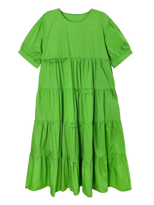 xitao-dress-casual-solid-color-loose-dress