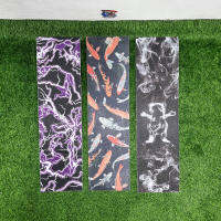 [0304] สติ๊กเกอร์กระดาษทราย ควันหมี สายฟ้า ปลาคราฟ ขนาด 83x24cm street skateboard Grip tape