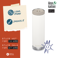 Klean Kanteen ขวดน้ำเก็บอุณหภูมิ รุ่น TKWide2021 ขนาด 20 oz ของแท้ Cafe Cap