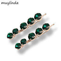 【CW】(2 PCSLOTS) Fancy Round Crystal Hair Clip MIx Color Fashion Women Hairpin Jewelry Ladies Hair Accessories