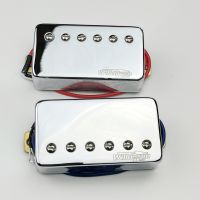 1 Set Original Wilkinson Electric Guitar Humbucker Pickups for LP SG Style Guitar Chrome Silver Cover ( Neck and Bridge )