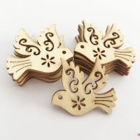 10pcs Unfinished Wooden Mini Small Tiny Wooden Embellishments  Scrapbooking Shapes for Christmas Wedding Party DIY Crafts Clips Pins Tacks