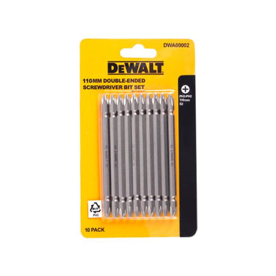 DEWALT DWA00002 Double Ended PH2 Screwdriver Bit Set 10 Pcs. (110 mm)