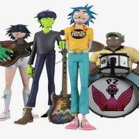 สปอตสถานีอินดี้วงร็อค gorillaz โมเดลทำมือจำลองของสมาชิกวงตกแต่งงานฝีมือเรซิน