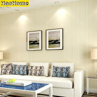 [hot]HaoHome Modern Simple Vertical Stripes Wallpaper Soild Color Non-woven Wallpaper For Bedroom Living Room Sofa TV Background