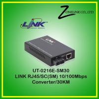 UT-0216E-SM30 RJ45/SC (SM.) 10/100 Mbps ENHANCE Media CONVERTER(30 km.)