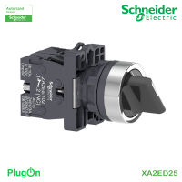 XA2ED25 - Schneider Electric - Selector switch, ขนาด 22 mm, 2 ตำแหน่ง, แบบค้าง, สีดำ, 1NO+1NC  สั่งซื้อได้ร้าน PlugOn