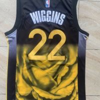 Nba Wiggins นักรบหมายเลข22เครื่องแบบทีมเกมปักชุดบอลเวอร์ชันแบล็คซิตี้ Rompi Basket ชุดบอลชุดบาสเก็ตบอล