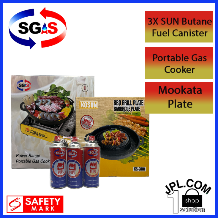SGAS Mookata Set (BBQ Grill Plate + Portable Gas Cooker (TY101) + 3X