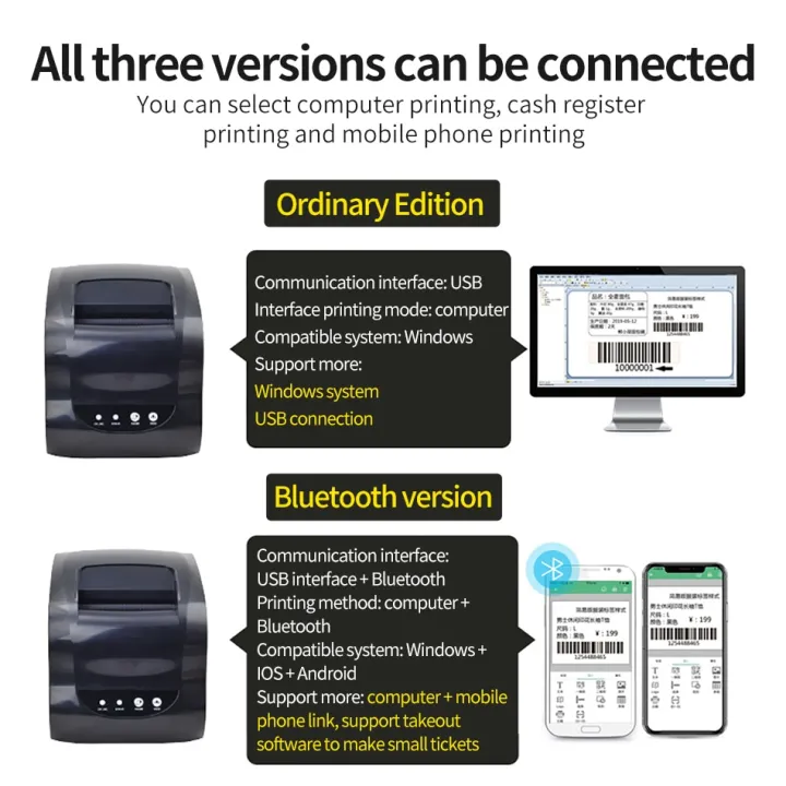 xprinter-เครื่องพิมพ์สติ๊กเกอร์บาร์โค้ด80มม-หรือ58มม-เครื่องปริ้นตราด้วยความร้อน2-3นิ้วเครื่องปริ้นใบเสร็จไร้สายบลูทูธแลน-usb