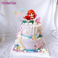 【Fun party】 Macaroon MermaidToppers น่ารัก MarineCupcake สำหรับงานเลี้ยงวันเกิดขนมตกแต่งทารกฝักบัวโปรดปราน