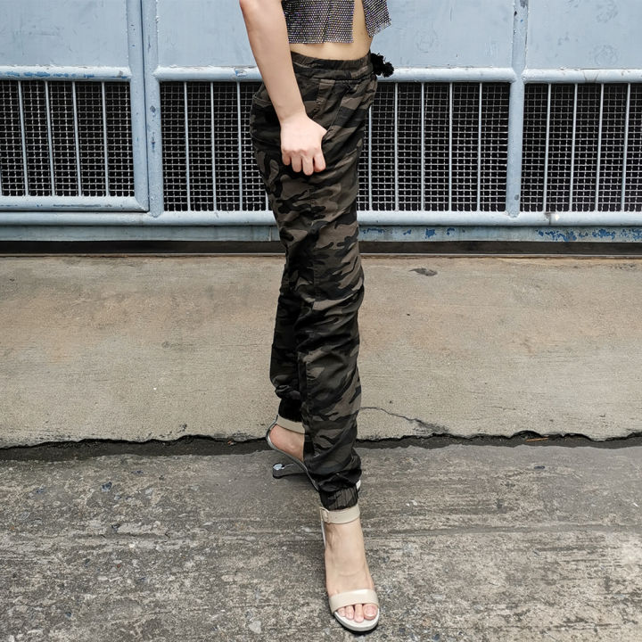 golden-zebra-jeans-กางเกงยีนส์หญิงลายทหารขาจั๊มสีน้ำตาลเทาไซส์เล็กไซส์ใหญ่-28-38นิ้ว