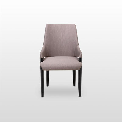 modernform เก้าอี้รุ่น ELVA ไม้โอ๊คสีดำ หุ้มผ้าสีน้ำตาล