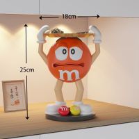 M&amp;Ms Statue Cute Room Decoration Yellow M Bean Doll Table Ornament Storage Tray Large Capacity Nordic Sculpture Home Decoration