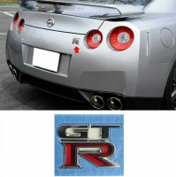 โลโก้ จีทีอาร์ นิสสัน ติดด้านหลัง งานโลหะ NISSAN Genuine GT-R R35 Emblem logo for Rear Bumper