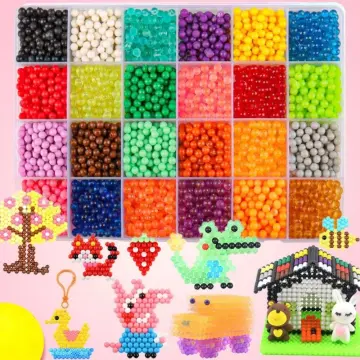 500PCS/Bag 24 Colors Water Spray Magic Beads Perler Aqua Beads