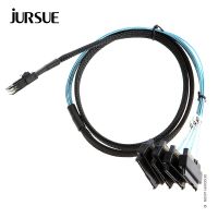 Mini SAS 36P SFF-8087 to 4 SFF-8482 Connectors With SATA Power Cable 3FT 1M