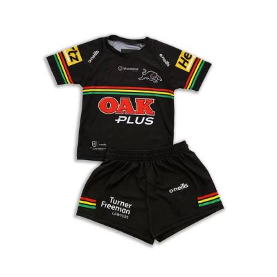 （Print Kids Home Panthers Custom Kit Rugby Name Penrith Jersey Quality [hot]2023 Size:16-26 Number）Top