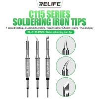 Hot RELIFE C115 Series Nano Soldering Iron Tips For GVM T115 JBC 115 Series SUGON 3602D T36 Handle Head Replacement 3 Model