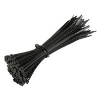 สายรัด cable ties เคเบิ้ลไทร์ สายรัดไนลอนพลาสติกสีดำ 100 ชิ้น 10CM. (1ชุด)