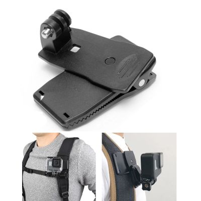 360 Degree Rotary Clip Backpack Mount Action Camera Clip For all Camera GoPro 10 9 8 Insta360 One RS R X2 Xiaomi yi DJI Action 2