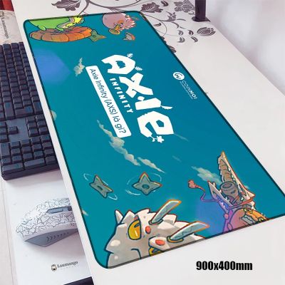 Kawaii Axie Infinity แผ่นรองเมาส์ขนาดใหญ่ 90x40 XXL อุปกรณ์เกมแป้นพิมพ์โต๊ะเครื่องคอมพิวเตอร์