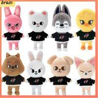 BRAIN 20ซม. ค่ะ ของเล่นตุ๊กตา skzoo หมาป่าและหมาป่า หมูจร้า ตุ๊กตาการ์ตูน การ์ตูนลายการ์ตูน ฟ็อกซ์ ตุ๊กตาสัตว์ยัดไส้ เด็กๆเด็กๆ