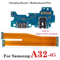 เครื่องชาร์จขั้วต่อ Micro USB แท่นชาร์จ4G 5G สำหรับ Samsung Galaxy A32ชาร์จพอร์ต A52 + เมนบอร์ดสายเคเบิลงอได้เมนบอร์ด