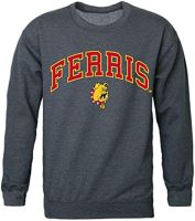 W Republic FSU Ferris State University Campus Crewneck Pullover Sweatshirt Sweater Heather Charcoal