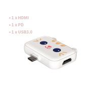 3-In-1ฮับ Usb Usb3.1 Type-C แท่นวางมือถือปลั๊ก-Play อะแดปเตอร์เครื่องแยกอเนกประสงค์ท่าเรือสำหรับ Ipad แท็บเล็ตที่เข้ากันได้