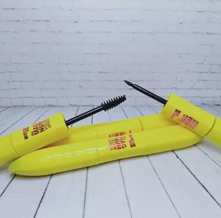 Mascara Dan Eyeliner MAYBELLINE MAGNUM Volum Express Waterproof Smodgeproof 2 in 1 Lazada