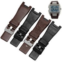 ⌚ New Diesel Genuine Leather WatchStrap for Diesel DZ1216 DZ1273 DZ4246 DZ4247 DZ4287 Mens Watchband Wristwatches Notch Band 32mm