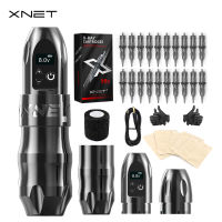 XNET Titan Wireless Tattoo Machine Battery Pen Kits DC Coreless Motor LED Display With X-Ray Tattoo Cartridge for Tattoo Artist