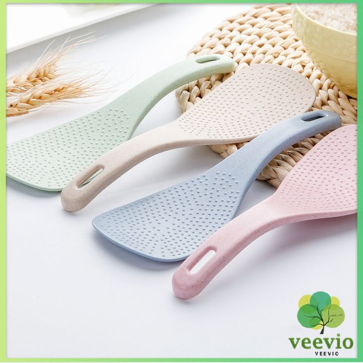 veevio-ขายร้อนข้าวสาลีช้อนข้าวไม่ติดวัสดุข้าวสาลีเป็นมิตรกับสิ่งแวดล้อมเครื่องครัวข้าวสาลีช้อนข้าวกระทะไม่ติดช้อนข้าวเพื่อสุขภาพ