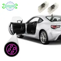 EASYAND 2Pcs LED Car Door LightสำหรับToyota 86โลโก้หลอดไฟภายในอาคารติดตั้งยินดีต้อนรับอุปกรณ์ตกแต่งรถของแท้