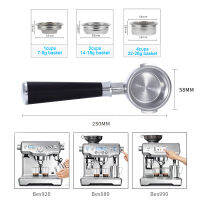 Breville 58มม. BES900920980กรองกาแฟ Bottomless Portafilter สแตนเลสกรองเปลี่ยน124ถ้วยตะกร้า