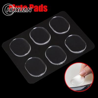 6Pcs Self Adhesive Door Stopper Rubber Damper Buffer Cabinet Bumpers Silicone Furniture Pads Cushion Protective Pads 3.3*2.6cm Decorative Door Stops