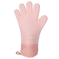 Heat Insulation Thick Silicone Kitchen Oven Special High Temperature Resistant Non-slip Cooking Gloves Anti-scalding Gloves Potholders  Mitts   Cozies